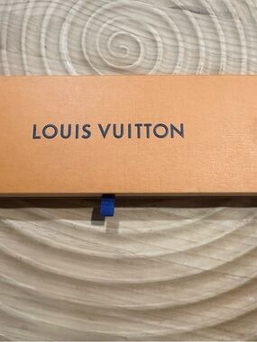Louis Vuitton Orange Box with Blue Pull Tab and Navy Logo